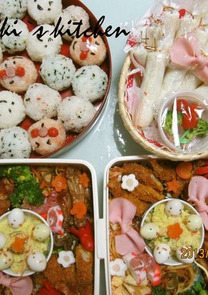 H25年運動会　お弁当　アンパンマン-レシピのメイン写真