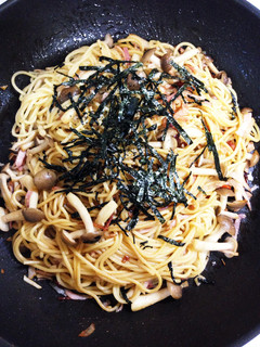 簡単!キノコとベーコンの和風パスタ-レシピのメイン写真