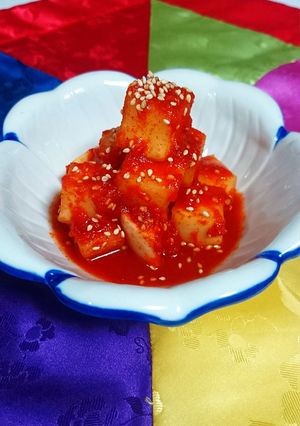 【人気の韓国料理】こく甘さっぱりカクテキ-レシピのメイン写真