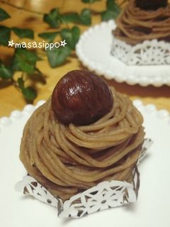 渋皮煮がまるごとたっぷり!栗モンブラン-レシピのメイン写真