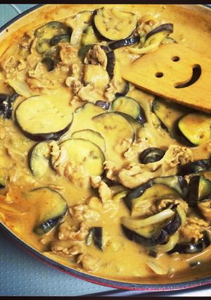 ♡茄子と豚肉のカレークリーム煮♡-レシピのメイン写真