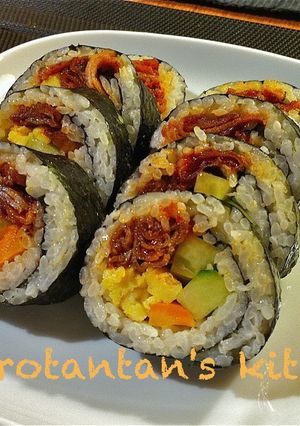 簡単旨い！豚こまコチュジャン炒めキンパ☆-レシピのメイン写真