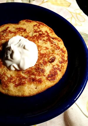 バナナとドライフルーツのお手軽パンケーキ-レシピのメイン写真