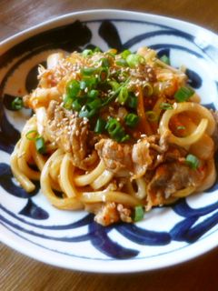 豚キムチの焼きうどん♪-レシピのメイン写真