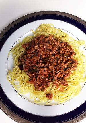 ある野菜で作るミートソース焼きそば-レシピのメイン写真