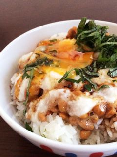 ひとりごはん*なっとろろ丼-レシピのメイン写真