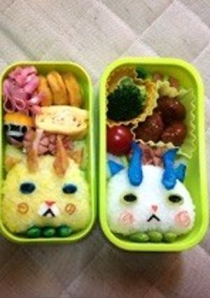 妖怪ウォッチ弁当 コマさん、こまじろう-レシピのメイン写真