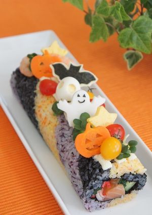 ハロウイン　ロール寿司-レシピのメイン写真