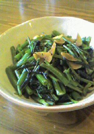 空芯菜（エンサイ）のにんにく炒め-レシピのメイン写真