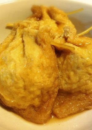 鶏ひき肉のお出汁じゅわ〜巾着煮-レシピのメイン写真