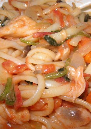 ノンオイルでおいしい♪トマトパスタ-レシピのメイン写真