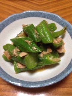 簡単!オクラとツナのポン酢和え-レシピのメイン写真