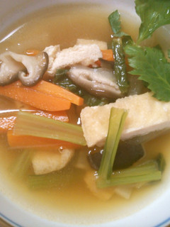 簡単 小松菜 根菜 油揚げの 含め煮*-レシピのメイン写真