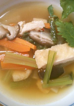 簡単 小松菜 根菜 油揚げの 含め煮*-レシピのメイン写真