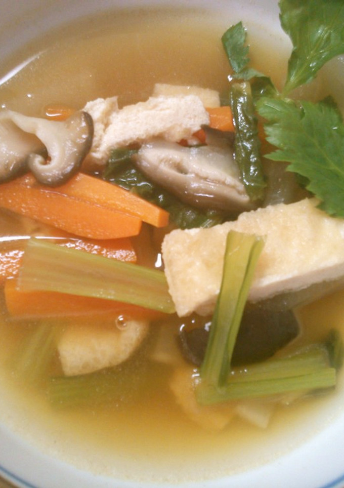 簡単 小松菜 根菜 油揚げの 含め煮＊-レシピのメイン写真