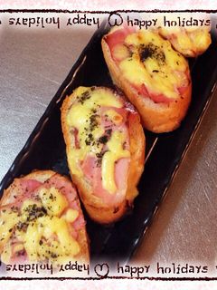 ベーコン&チーズのバジルバゲット-レシピのメイン写真