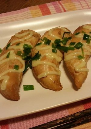 鶏ササミのにんにくマヨ焼き-レシピのメイン写真