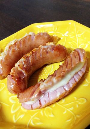 お弁当に☆チーズを挟んだウインナー♪-レシピのメイン写真
