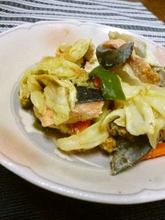 生秋鮭で 野菜たっぷり味噌胡麻焼き-レシピのメイン写真
