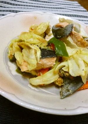 生秋鮭で　野菜たっぷり味噌胡麻焼き-レシピのメイン写真