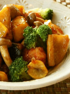 秋野菜と鶏だんごの黒酢和え-レシピのメイン写真