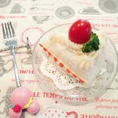 รูปของ ごはんでショートケーキ♡