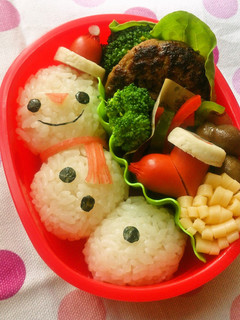 クリスマス 簡単 キャラ弁*雪だるま-レシピのメイン写真