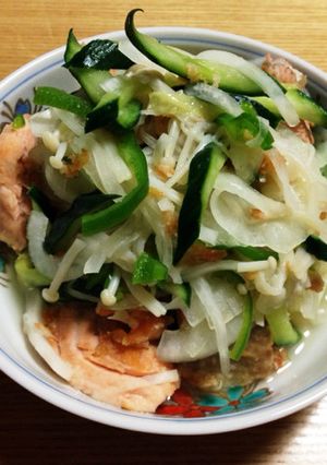 秋鮭と野菜たっぷり甘酢和え-レシピのメイン写真