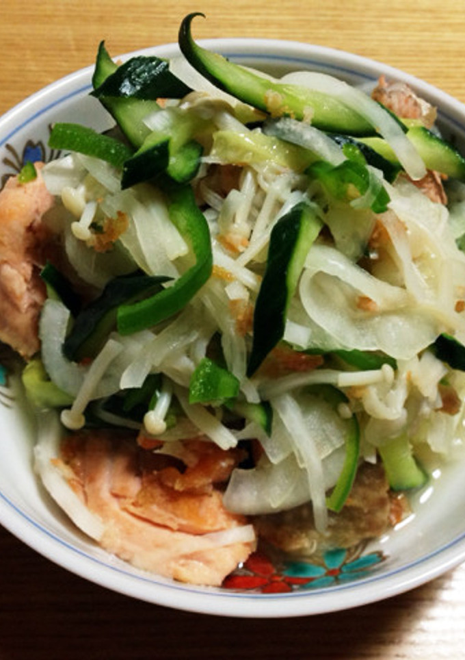 秋鮭と野菜たっぷり甘酢和え-レシピのメイン写真