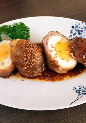 韓国料理屋さんで食べた肉巻き卵-レシピのメイン写真