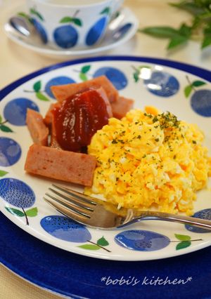 ふわふわスクランブルエッグ＆スパム-レシピのメイン写真