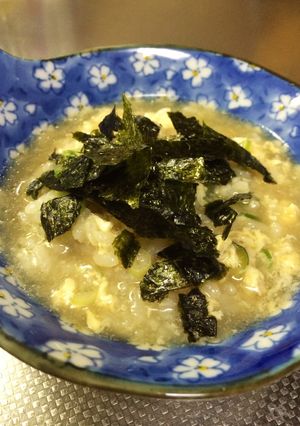 お鍋の後はサラッと卵雑炊♪朝食夜食にも♪-レシピのメイン写真