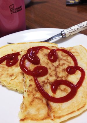 お手軽♪ハムチーズぱんけ〜き-レシピのメイン写真