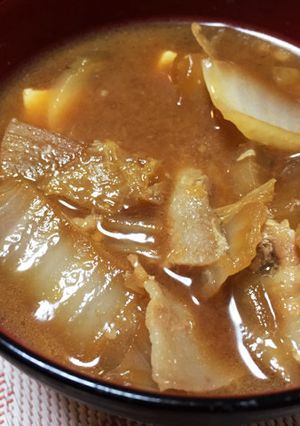 クセになる、この味!にんにく酒粕入り豚汁-レシピのメイン写真