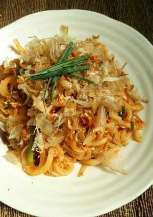 漬物ステーキ風*バタぽんキムチ焼うどん-レシピのメイン写真