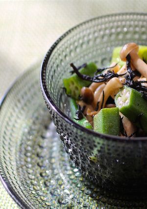 オクラしめじ豆腐のひじきドレッシング和え-レシピのメイン写真