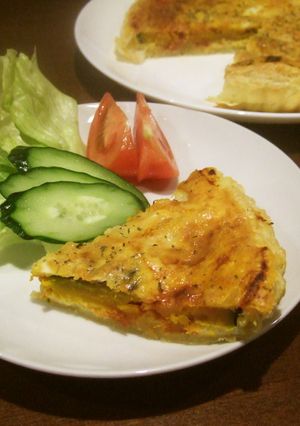 トマトソースで♪かぼちゃとツナのキッシュ-レシピのメイン写真