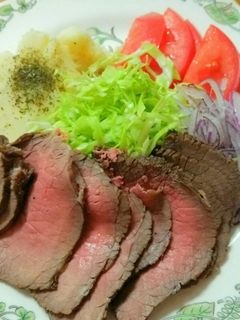 簡単に作れます!お鍋で和風ローストビーフ-レシピのメイン写真