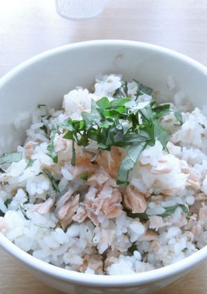 おにぎりにも！鮭と大葉の簡単ご飯-レシピのメイン写真