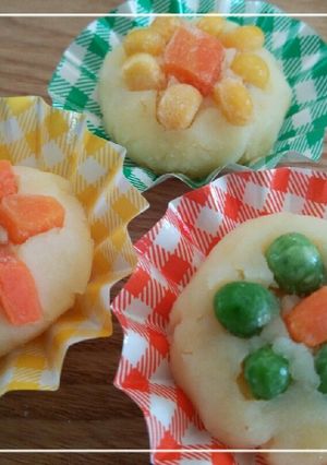 お花のマッシュポテト★お弁当に簡単おかず-レシピのメイン写真