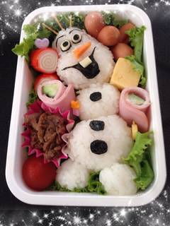 キャラ弁☆アナ雪☆オラフとスノーギース☆ by zun−ko