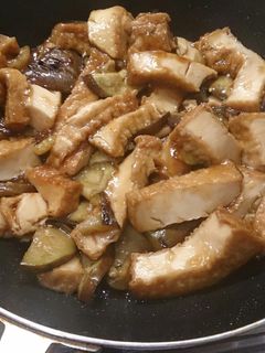 絹あげと茄子の甘辛炒め-レシピのメイン写真