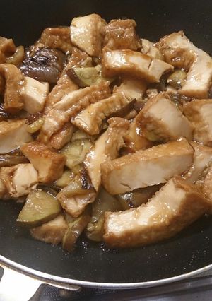 絹あげと茄子の甘辛炒め-レシピのメイン写真