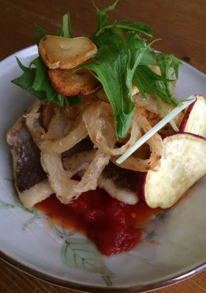 季節の魚と野菜のトマトソース仕立て☆-レシピのメイン写真