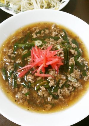 ☆簡単スタミナ麺or丼☆ニラ挽肉あんかけ-レシピのメイン写真