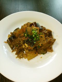 ナスと冬瓜牛肉の炒め煮を卵とじ!-レシピのメイン写真