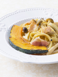 ホクホクかぼちゃのスープパスタ風-レシピのメイン写真