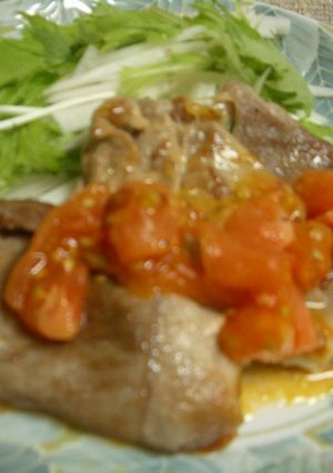豚肉のしそチーズ焼き☆トマトソース-レシピのメイン写真