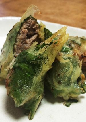 シソの豚団子包み揚げ-レシピのメイン写真