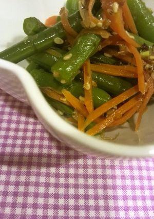 インゲン豆と人参の小鉢-レシピのメイン写真